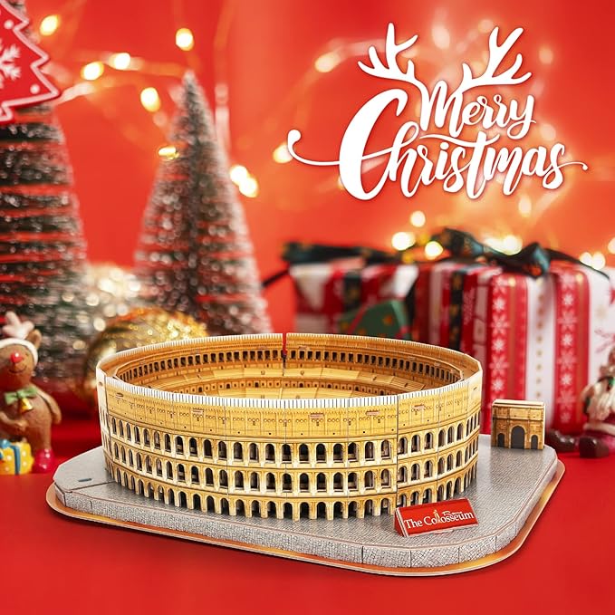 CubicFun 3D Puzzle for Adults Kids Rome Colosseum Jigsaw Italy Architecture Model Kits DIY Toys with Booklet Birthday Gift for Boys Girls Age 8+, 131 Pieces Valentine's Day Gift Easter Gifts Puzzles