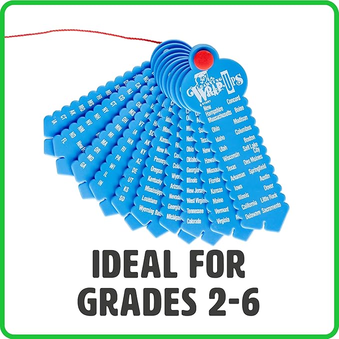 Learning Wrap-Ups States & Capitals - US Geography Keys Tool for Kids Grade 4-6