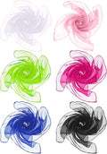 Boao 6 Pieces Chiffon Scarf 1950s Square Neck Head Scarfs Vintage Soft Polyester for Women Lady