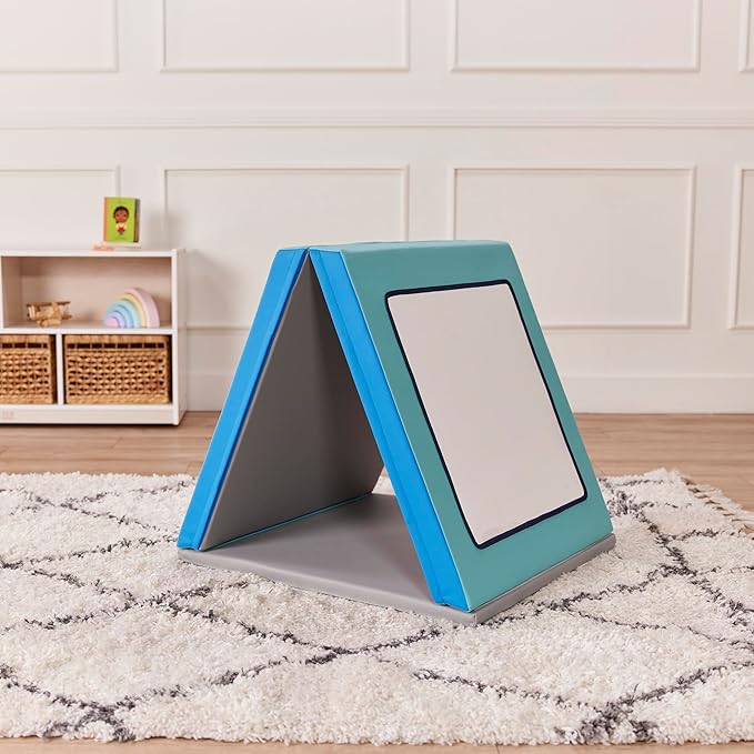 ECR4Kids SoftZone Folding Floor Mirror, Sensory Toy, Contemporary