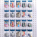 Unittype 20 Set Pegboard Organizer Accessories Peg Boards Jars with Lids Plastic Pegboards Bins Storage Containers Clear Peg Board Wall Organizer for Garage Sewing Office Home Supplies(Dark Blue)