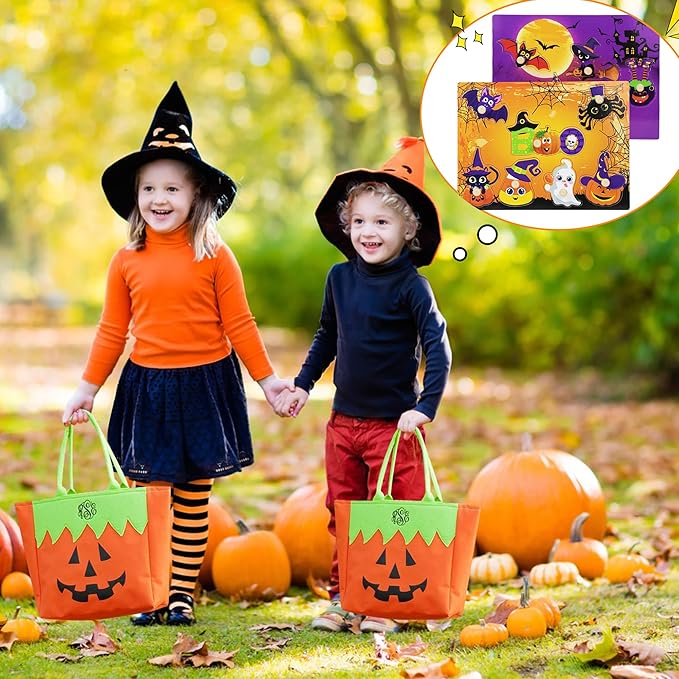 2Pcs Halloween Wooden Peg Puzzles, Halloween Toys for Toddlers Educational Puzzle Kids Hallow EEN Party Favors Basket Stuffers Fillers Favors Hallow EEN Treats Non Candy Goodies for Boys Girls