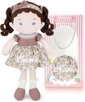 LeyaDoll Personalized Soft Baby Doll (16''), Leya Doll My First Baby Rag Doll for 1 Year-Old Girl Birthday Gift, Christmas Plush Toys Gift for Toddler Kids Infants-Miss Posy