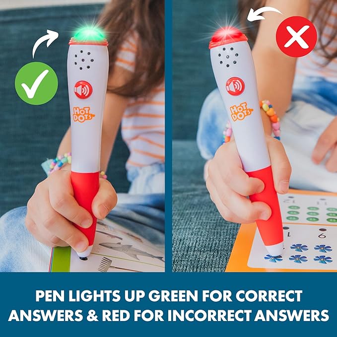 Educational Insights Hot Dots Kindergarten Essentials: Reading & Math Workbook - Kindergarten Workbooks with Interactive Pen, Homeschool Learning Books, Build Reading Fluency and Math Skills, Ages 5+