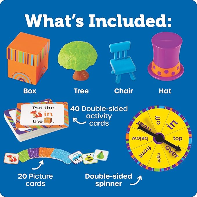 Learning Resources Fox in The Box Position Word Activity Set - Kids Board Spelling Educational Games, Vocabulary Reading Practice, Phonics Awareness, Montessori Language, Gifts for Boys and Girls