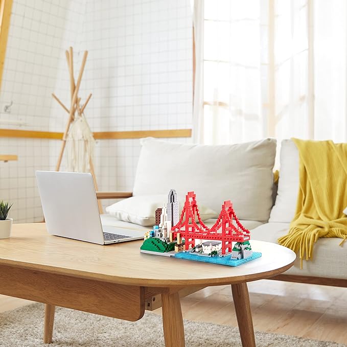 San Francisco Skylines Building Set Model Kit - Engaging Architecture Gift for Kids & Adults, Micro Mini Blocks, 1610pcs+ | Aesthetically Pleasing, Fun & Compact