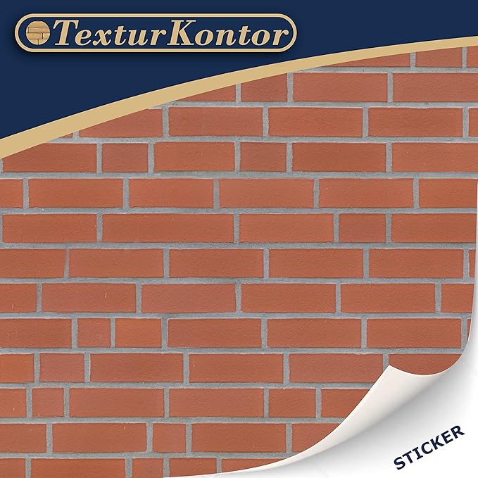 3 Sheets Self-Adhesive Wall Cladding for Dollhouse 1:12 Scale (Smooth red)