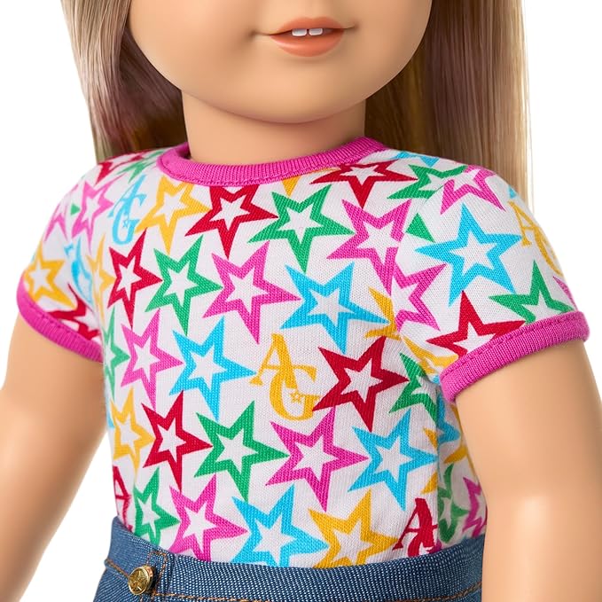 American Girl, Truly Me 18-inch Doll #100 with Dark-Blue Eyes, Straight Blonde Hair, Light-to-Medium Skin, for Ages 6+
