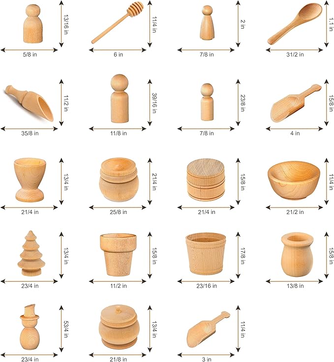 Rainbow Rice and Sensory Bin Tools (30 Pieces), Wooden Sensory Bin Tools and Scoops with Chemical-Free and Food-Safe Rice, Table Tools for Fine Motor Skills
