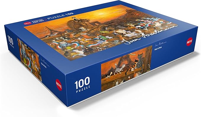 MyPuzzle Cats in Paris - Sven Hartmann - Premium 100 Piece Jigsaw Puzzle for Adults