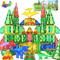 Dinosaur Toys Magnetic Tiles - Magnet Building Blocks for Toddler Kids Toys STEM Sensory Outdoor Toy for 3+ Year Old Boys and Girls, Dinosaur World Creative Games Kids
