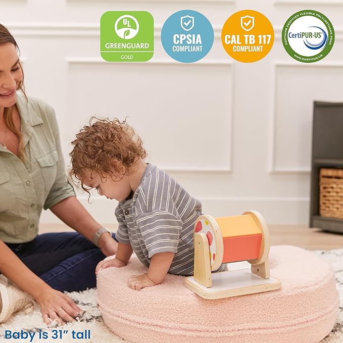 ECR4Kids SoftZone Sit-Up Support Ring Baby Essentials, 24" L x 18" W x 6" H, Pink