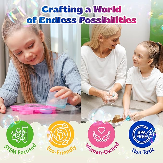 Pinwheel Crafts DIY Soap Making Kit for Kids Ages 5 6 7 8-12+ with Molds, Scents, Dye, Glitter, Foaming Net - Flower Soap Making Kits for Adults Beginners Great for Science Projects and Crafts