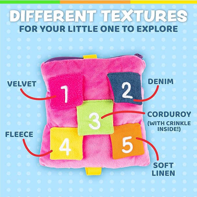 Buckle Toys - Bella Square - Learning Activity Game - Develop Motor Skills and Problem Solving - Travel Essential for Toddlers 1-3