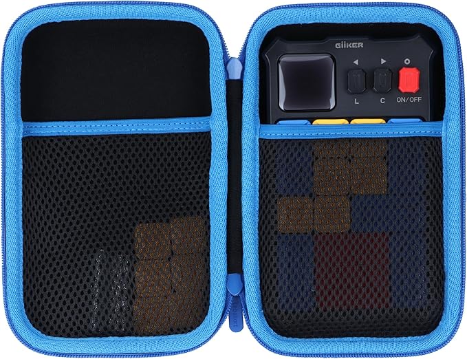 Storage Case Compatible with GiiKER Super Slide Puzzle Original 500+ Challenges Brain Teaser Puzzle (Black + Blue Case)