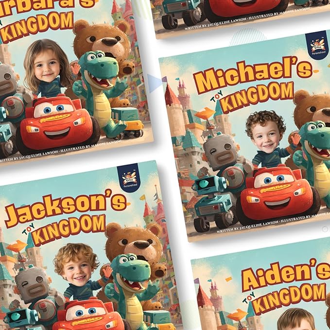 ELFINK Personalized Children Story Books - Toyland Adventure - Customized Name & Photo - Baby Gifts - Children Bedtime Story (Soft Cover)