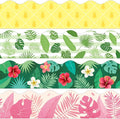 BeYumi Hawaii Tropical Border Trim - 80Pcs Back to School Hawaii Tropical Bulletin Board Borders Palm Leaf Flower Pineapple Decor Classroom Office Chalkboard Poster Summer Holiday Party Decoration