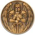 St Benedict Coin & Archangel Michael Religious Token Set - Christian Prayer Medallion with Latin Inscriptions & Guardian Angel Design