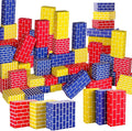 Nuanchu 60 Pcs Cardboard Building Blocks for Kids Large Jumbo Square Rectangle Thick Cardboard Pretend Bricks for Building Stacking Game(Classic Shapes)