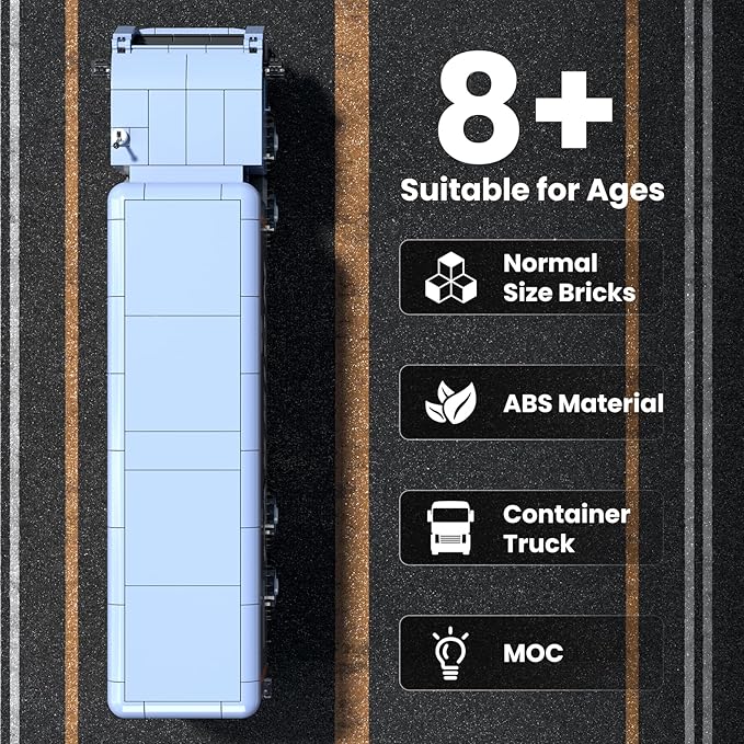 Mould King Heavy-Duty RV Truck Building Set, Realistic American Motorhome Truck Model for Kids Ages 8+, 24071 STEM Toy Vehicles with Detailed Interior, Display and Collection for Adult (615 PCS)