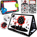 teytoy Tummy Time Mirror Infant Newborn Toys 0-3 Months Brain Developmental Baby Mirror Tummy Time Black and White High Contrast Baby Toys 4 6 9 12 Month Boys Girls Crawling Sensory Toy
