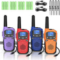 Walkie Talkies for Adults- WokTok Long Range 2 Way Radio for Camping Hiking Hand Held Hiking Accessories Camping Gear Xmas Birthday Gift for Kids,SOS Siren,NOAA Weather Alert,4 Radios