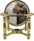 Unique Art 10-Inch Tall Table Top Day and Night Ocean Gemstone World Globe with Gold Stand (DAY N NITE)