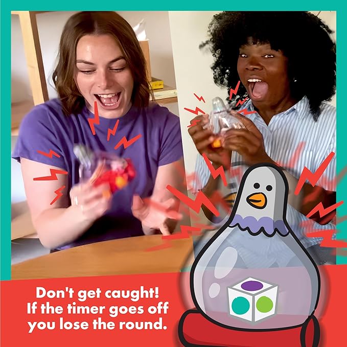 Exploding Kittens Presents Exploding Pigeon – Hilarious Fast-Paced Party Game for Families, Kids, Teens & Adults – Ages 7+ – 3+ Players – Perfect for Game Night