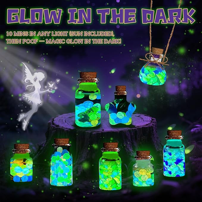 KIDDYCOLOR Magic Potion Kit for Kids - 12 Mixed Fairy Potion Bottles, Art Craft & Decoration Toys for Girls Ages 6 7 8 9 10 12+ Year Magical Workshop Kit for Boys Girls Birthday Party Gift, Christmas