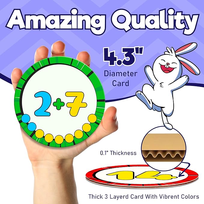 Active Learning Who’s Counting Game: 81 Oversized 0-30 Number, Addition Subtraction Sturdy Floor Activity Math Cards, Multiuse Games, Two Levels of Age: 3-4 and 5+ (Addition)