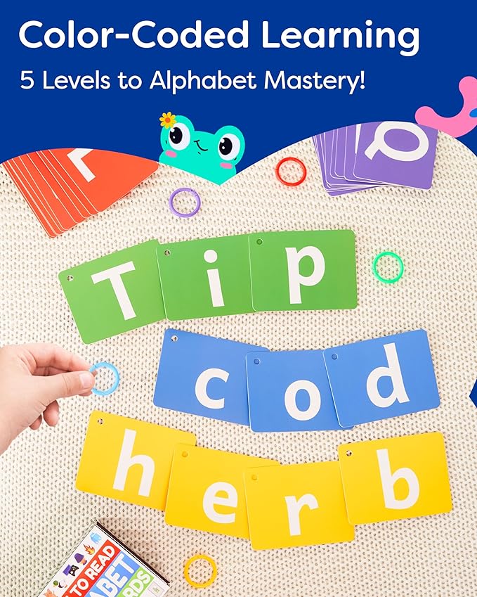 Spanish Alphabet Flash Cards - ABC Jumbo Flash Cards for Kids Ages 3-6 - Lowercase & Uppercase Letter Recognition Learning Game - Teacher Designed for Classroom, Preschool, Kindergarten & Toddlers