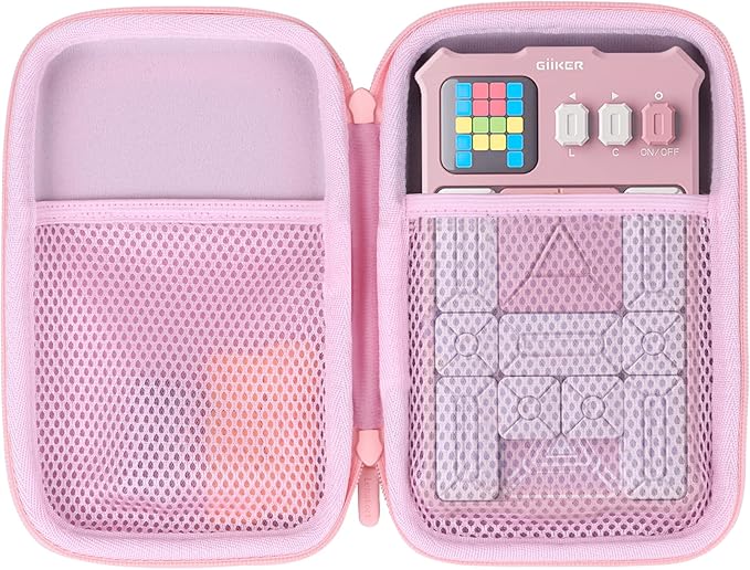 Storage Case Compatible with GiiKER Super Slide Puzzle Original 500+ Challenges Brain Teaser Puzzle (Pink Case)