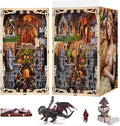 Book Nook Kit - DIY Doll House Booknook, Book Nook Miniature Kit for Bookshelf Doll Houses for Adults Teen Halloween, 3D Wooden Puzzle Bookends with Led Light and Dust Cover (Sleeping Beauty)