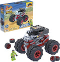 MEGA Construx Hot Wheels Monster Trucks Toy Car Building Set, Bone Shaker with 194 Pieces, 1 Micro Action Figure Driver, Red, Kids Age 5+ Years