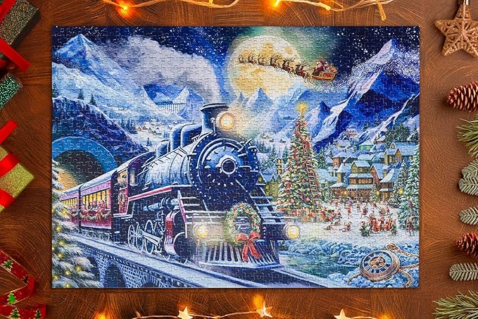 Midnight on The Christmas Express | Traditions by Mosaic Puzzles - 1000 Piece Puzzle