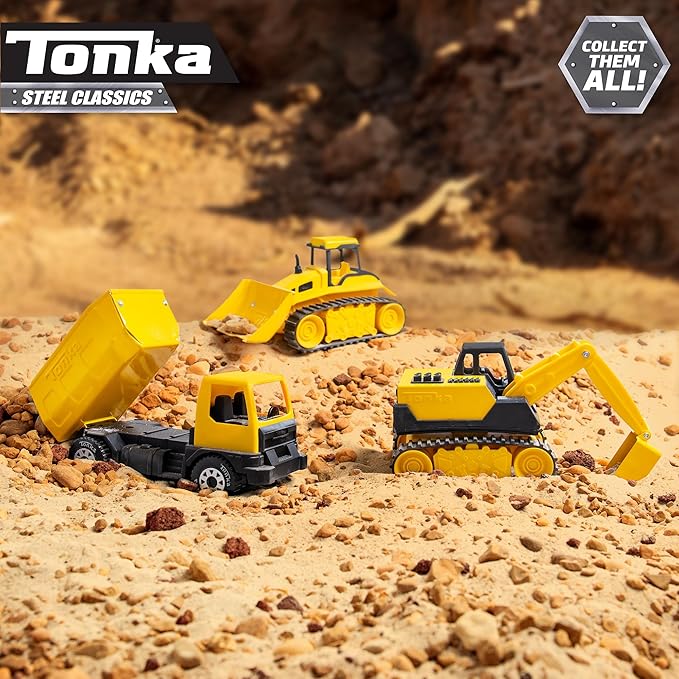 Tonka - Steel Classics Giga Series - Dump Truck & Bulldozer, 2-Pack