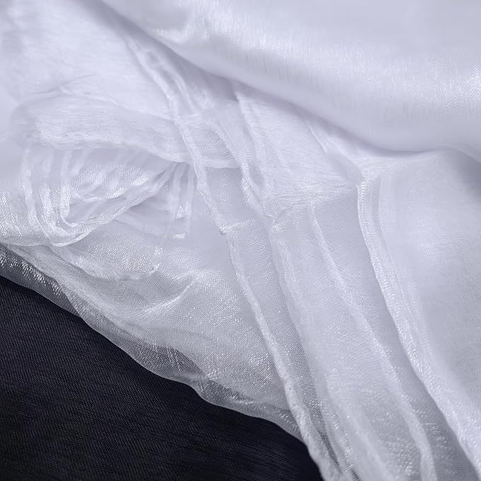 Dance Scarves 12 Pcs Juggling Scarves for Kids Play Silk Scarve for Babies Toddlers Children Movement Learning Education Musical Accessories Colorful Scarfs Magic Tricks Performance(White)