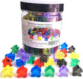 144 Pieces Meeples Game Tokens,Game Pieces for Board Games,Board Game Accessories with Portable Box(Translucent,6 Colors)