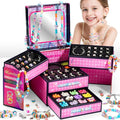 BLmukce Charm Bracelet Making Kit for Girls Ages 8-12, DIY Jewelry Making Kit & Craft Set with Beads, Charms & Necklace Supplies Birthday Christmas Gift for Kids 4-6 7 8 Years Old Girl