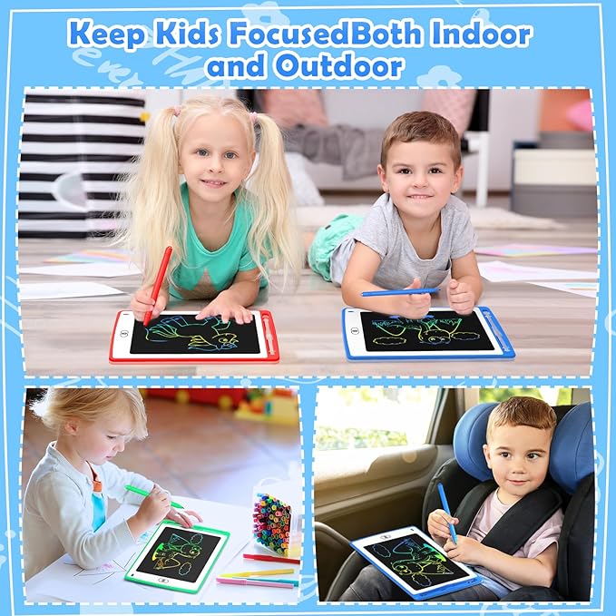 Party Favor LCD Writing Tablet for Kids, 8.5 Inch Colorful Doodle Board Drawing Tablet, Educational Learning Toys Birthday Gifts for Boys Girls Age 3 4 5 6 7 8 (12 Pack)
