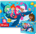 QUOKKA Puzzles for Kids Ages 3-5 - 30 Pieces Puzzles for Toddlers 2-4 - Mermaids Learning Jigsaw Puzzles for Kids 4-6 Years Old - Educational Toys for Boy and Girl