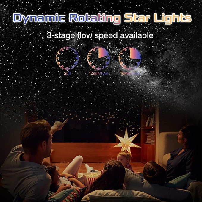 Galaxy Projector, 13 in 1 Home Planetarium Galaxy Projector for Bedroom, Star Projector Galaxy Light with Timer, Night Light Projector for Kids Adults, Ceiling Projector, Room Decor-Black