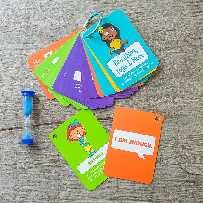 Open The Joy Mindful Minute Cards for Kids - Mindfulness Activities, Stress Relief, Emotional Regulation Tools, and Calming Strategies - Ages 5 and Up