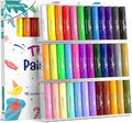 36 Colors Tempera Paint Sticks with 120 PDF Coloring Pages and 30 Stickers, Quick Drying, Smooth, Non-Toxic and Washable Paint Sticks for Kids Drawing on Pumpkin, Wood, Rock, Glass