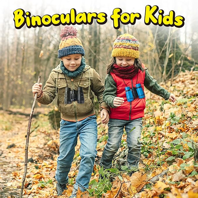 ESSENSON Binoculars for Kids Toys Gifts for Age 3-12 Years Old Boys Girls Kids Telescope Outdoor Toys for Sports and Outside Play Hiking, Bird Watching, Travel, Camping, Birthday Presents (Set of 2)