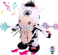 Hopearl Talking Singing Cow Repeats What You Say Walking Electric Interactive Animated Toy Speaking Plush Buddy Gifts for Toddlers, 8''
