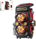 Retro Camera Building Blocks Sets with Lights, DIY Camera Building Toys with Twin-Lens Reflex Design, Unique Collectible Model for Home Decor, Birthday Gift for Adults Boys Age 8-12(719Pcs)