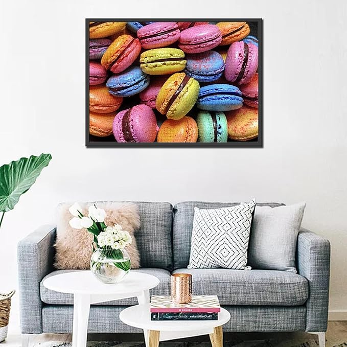 Tucocoo Colorful Macaron Jigsaw Puzzles for Adults 1000 Pieces, Hard Difficult Challenging Puzzles for Adults DIY Crafts Puzzles for Home Decoration Gifts, Family Puzzle Perfect for Game Nights