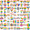 220+ PCS Gay Pride tattoos, 22 Sheets Pride Temporary Tattoos, LGBT Rainbow Tattoos, Waterproof Rainbow Flag Tattoo Stickers for Pride Equality Parades Party