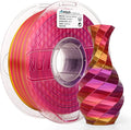 AMOLEN Silk PLA 3D Printer Filament, Triple Colors Coextrusion Purple Red Gold PLA 1.75mm, Shiny Color Change Filament 3D Printing PLA Filament for Most FDM 3D Printer, 1kg Spool(2.2lbs)